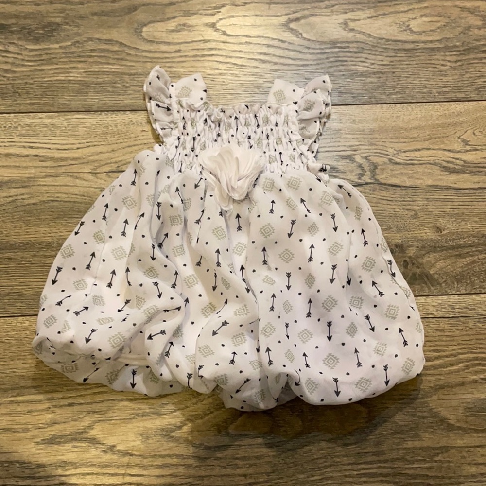 BON BEBE Baby girl 0-3m White Dress